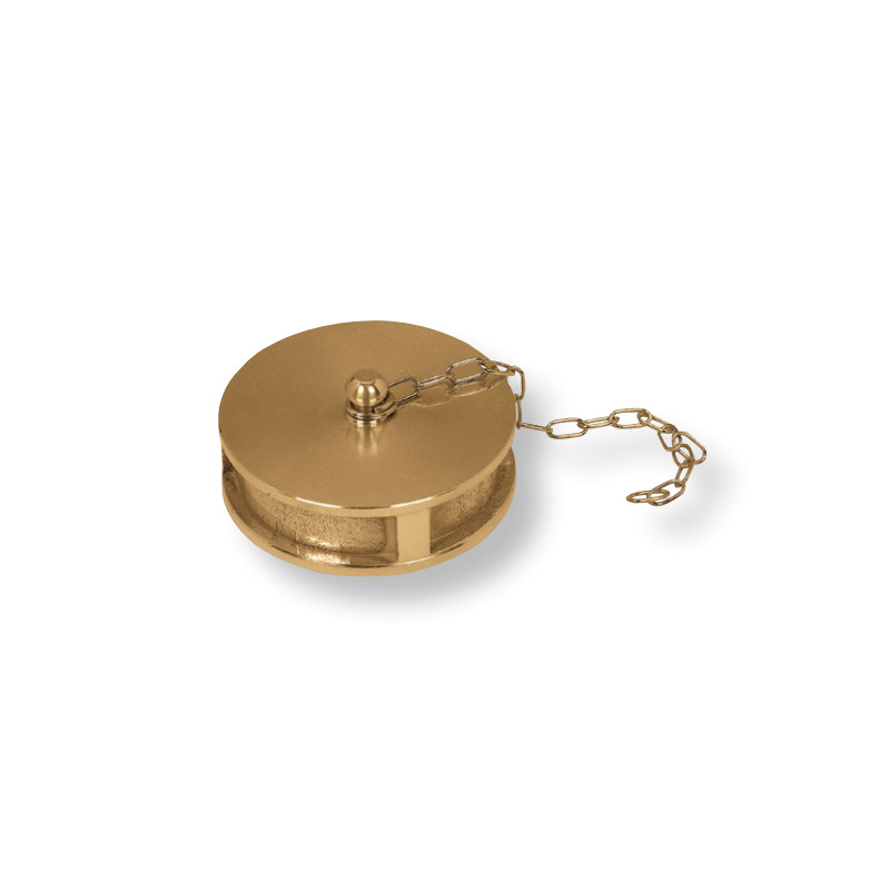 Female Plug with gasket and chain EN 1982 brass made