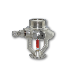 Sprinkler with pressurized gas charging valve and safety valve